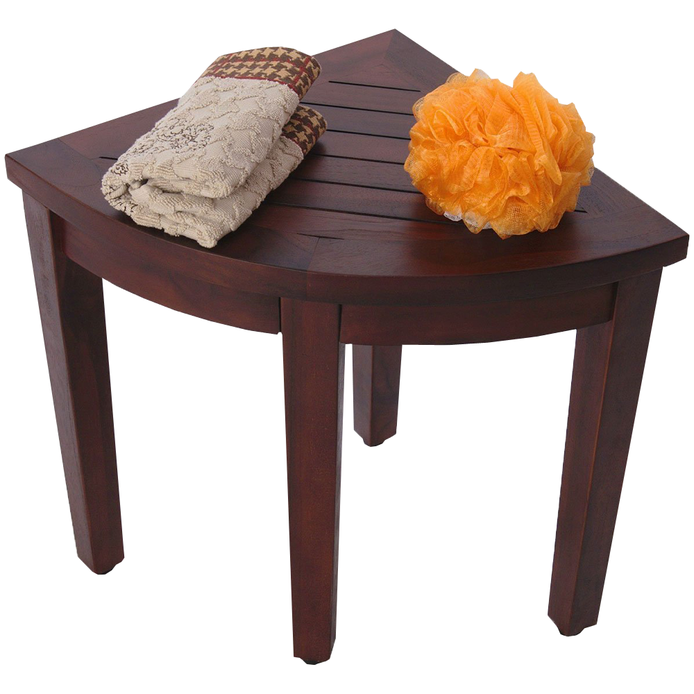 Oasis Bathroom Teak Corner Shower Seat Stool Chair Bench Sitting