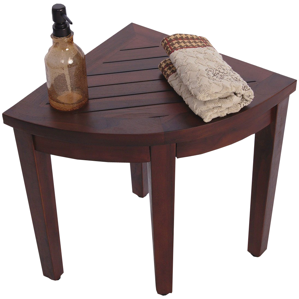 Oasis Bathroom Teak Corner Shower Seat Stool Chair Bench Sitting